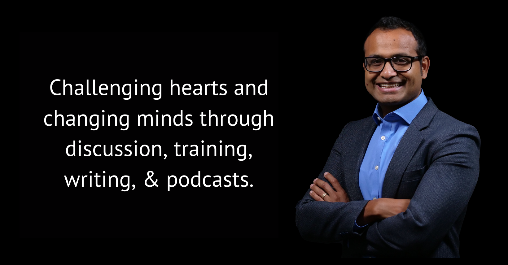 Dr. Alfonse Javed is Challenging hearts and changing minds through discussion, training, writing, & podcasts..
